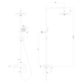 Смеситель Lemark Bronx LM3760GM для душа с регулируемой высотой штанги