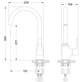 Смеситель Lemark Evitta LM0505C для кухни