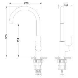 Смеситель Lemark Aura LM0605C для кухни