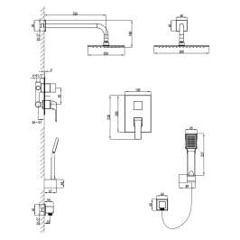 Смеситель Lemark Unit LM4529C для душа, встраиваемый