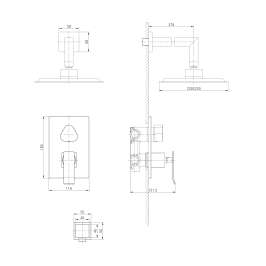 Смеситель Lemark Contest LM5829CW для душа, встраиваемый