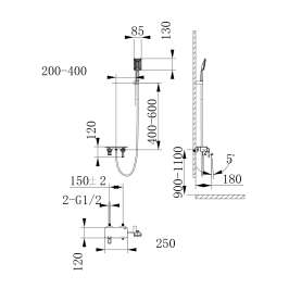 Смеситель Lemark Mista LM6414WG для ванны