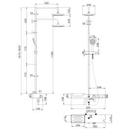 Душевая стойка для ванны и душа Lemark Tropic LM7007С 