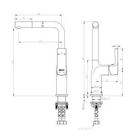 Смеситель Lemark Ursus LM7205BL для кухни