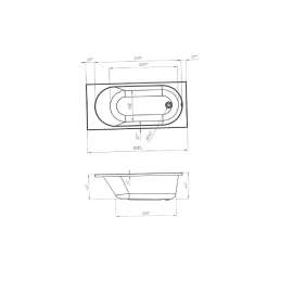Акриловая ванна ATLAS 150x70