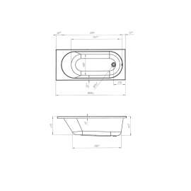 Акриловая ванна ATLAS 160x70