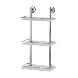 Полка 3-х уровневая с ограничителем FBS Standard Sta 067 (30 см) (стекло)