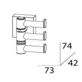 Полотенцедержатель поворотный тройной FBS Esperado Esp 047 (6 см)