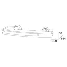 Полка с ограничителем FBS Vizovice Viz 013 (30 см) (стекло)