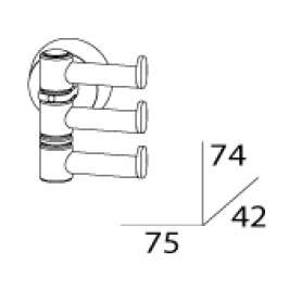 Полотенцедержатель поворотный тройной FBS Vizovice Viz 047 (6 см)