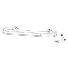 Полка с ограничителем FBS Nostalgy Nos 014 (40 см) (стекло)