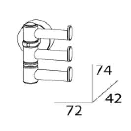 Полотенцедержатель поворотный тройной FBS Nostalgy Nos 047 (6 см)