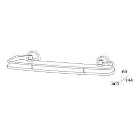 Полка с ограничителем FBS Ellea Ell 014 (40 см) (стекло)