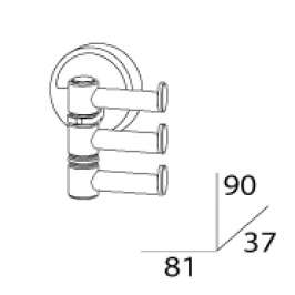 Полотенцедержатель поворотный тройной FBS Ellea Ell 047 (6 см)
