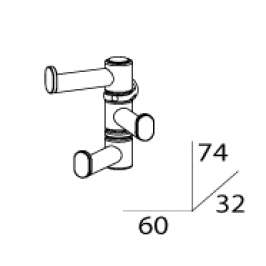 Полотенцедержатель поворотный тройной FBS Universal Uni 039 (6 см)