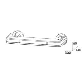 Полка с ограничителем FBS Standard Sta 013 (30 см) (стекло)