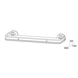 Полка с ограничителем FBS Standard Sta 014 (40 см) (стекло)