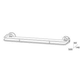 Полка с ограничителем FBS Standard Sta 015 (50 см) (стекло)