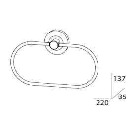 Полотенцедержатель кольцо FBS Standard Sta 022