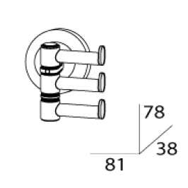 Полотенцедержатель поворотный тройной FBS Standard Sta 047 (6 см)