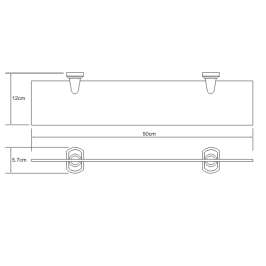 Полка WasserKraft Oder K-3000 K-3024 (стекло)