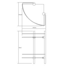 Полка WasserKraft K-3122 (стекло)