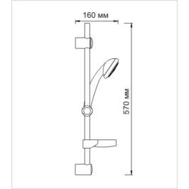 Душевой комплект WasserKraft A005 (57 см)