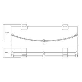 Полка с ограничителем WasserKraft Leine K-5000 K-5024 (стекло)