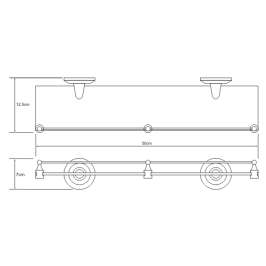 Полка с ограничителем WasserKraft Rhein K-6200 K-6244 (стекло)