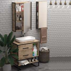 Пенал зеркальный-сквозной GRUNGE LOFT 35П