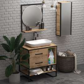 Пенал зеркальный GRUNGE LOFT 35П 1д