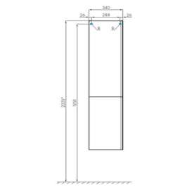 Шкаф-Колонна Акватон Беверли  левая 1A235403BV01L