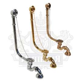 Слив-перелив с гидрозатвором золото BB-OVF-02-ORO