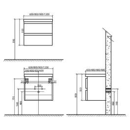 Тумба под раковину подвесная BelBagno Energia 80
