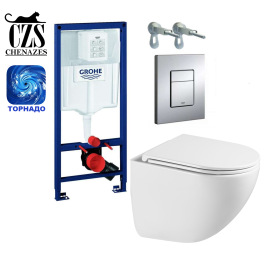 Инсталляция Grohe Rapid SL 38772001 с унитазом Chenazes Panda торнадо 3.0 Комплект Chenazes 5.1.1