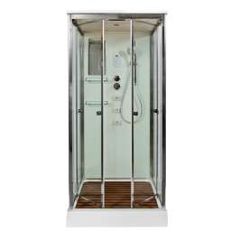 Душевая кабина DTO 80x80 V8015 стекло прозрачное, профиль хром