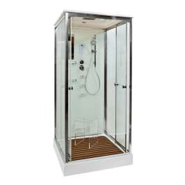 Душевая кабина DTO 80x80 V8015 стекло прозрачное, профиль хром