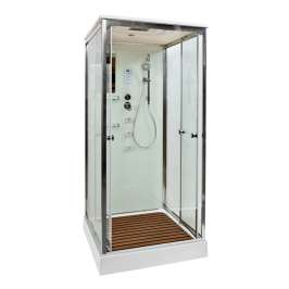 Душевая кабина DTO 80x80 V8015 стекло прозрачное, профиль хром