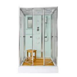 Душевая кабина DTO 120x90 V1215 стекло прозрачное, профиль хром