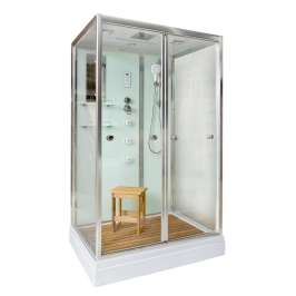 Душевая кабина DTO 120x90 V1215 стекло прозрачное, профиль хром