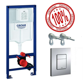 Инсталляция для унитаза 3 в 1 Grohe Rapid SL с кнопкой хром 38772001