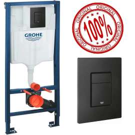 Инсталляция для унитаза Grohe Инсталляция Grohe 38811KF0 с черной матовой кнопкой