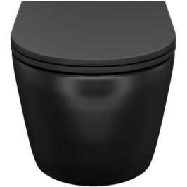 Унитаз подвесной Iddis Bild BLAR3BMi25 с сиденьем микролифт, чёрный матовый