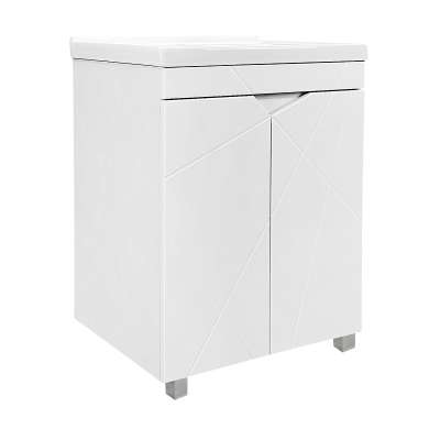 Тумба с раковиной Loranto Оптимум 60 напольная с раковиной Monte Neo 60