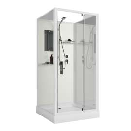 Душевая кабина Niagara Standart ST90/15Q/BK 90х90х200 квадрат, поддон 15см,распашная,проф.белый,без крыши