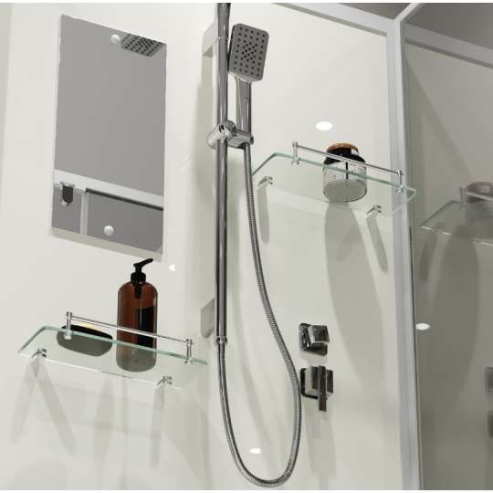 Душевая кабина Niagara Standart ST120/90/15Q/BK 120х90х200 прямоугольник,поддон 15см,распашная,проф.белый,без крыши