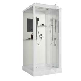 Душевая кабина Niagara Standart ST100/15Q 100х100х200 квадрат, поддон 15см,распашная,проф.белый,с крышей