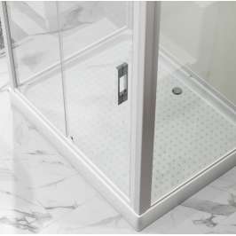 Душевая кабина Niagara Standart ST100/80/15Q 100х80х200 прямоугольник,поддон 15см,распашная,проф.белый,с крышей