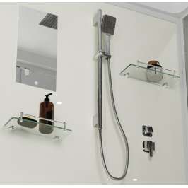 Душевая кабина Niagara Standart ST100/80/15Q 100х80х200 прямоугольник,поддон 15см,распашная,проф.белый,с крышей
