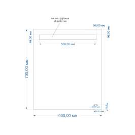 Зеркало для ванной LED 010 BASE 60